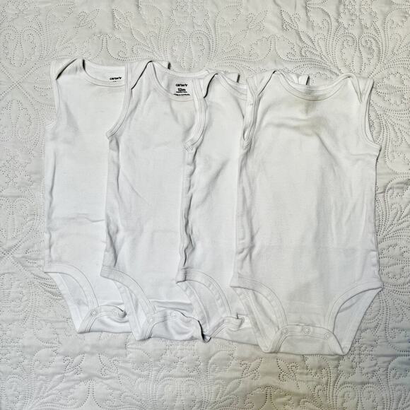 Carter's Sleeveless Onesie Bundle Size 12m - Picture 2 of 8